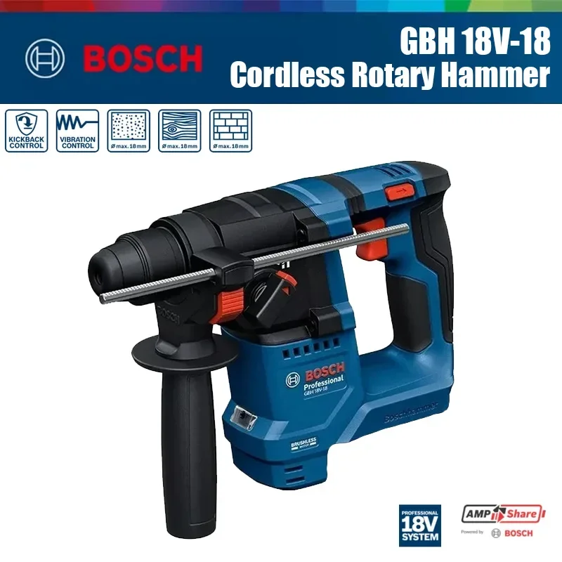Cordless Drill Driver - ボッシュ GBH 18V-18 コードレスロータリーハンマー 1.5J インパクトドリル