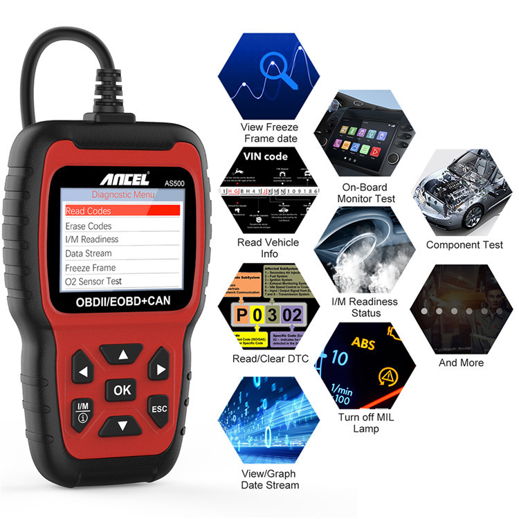 Ancel AS500 OBD2 電動パワーオートスキャナー - Power Tools English のレビューと価格