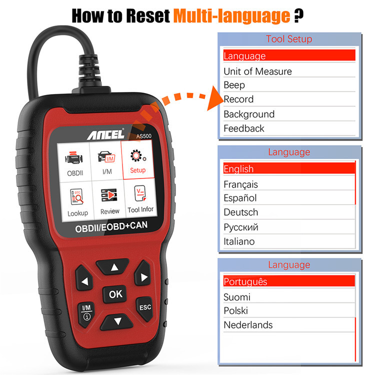 Ancel AS500 OBD2 電動パワーオートスキャナー - Power Tools English のレビューと価格