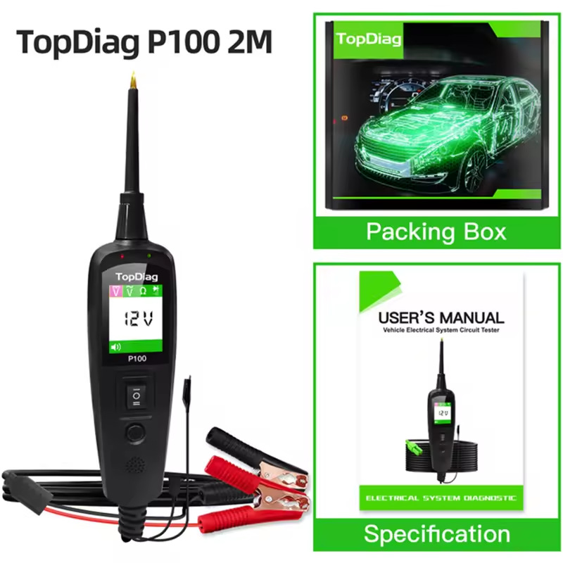 TopDiag P100 2M 車用電気回路テスター 自動車 - Power Tools English のレビューと価格