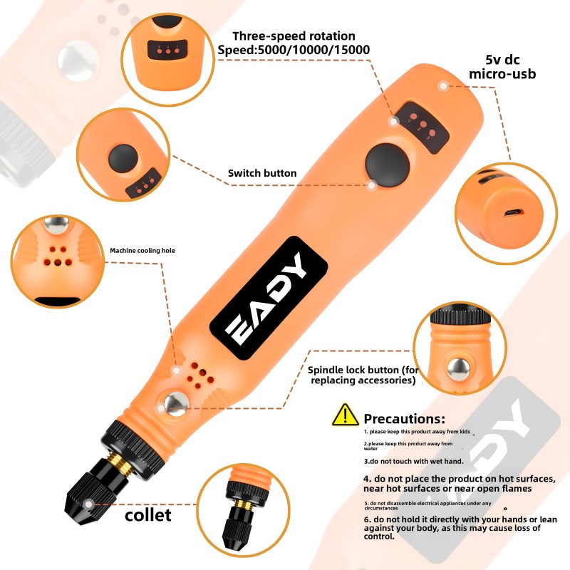 USBコードレス回転工具キット – 金属研磨、模型製作、アク - Power Tools Wood のレビューと価格