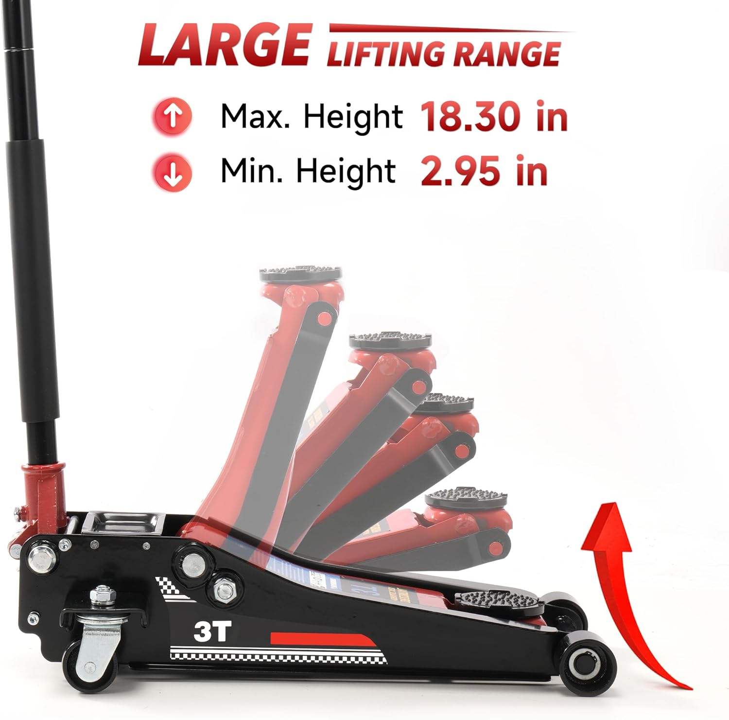 大型3T二ピストン式低床型ヘビーデューティー油圧フロアジャッ - Power Tools Hydraulic のレビューと価格