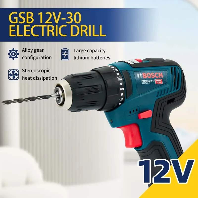 ボッシュ GSB 12V-30 プロフェッショナル電動ドリル - Cordless Drill Driver のレビューと価格