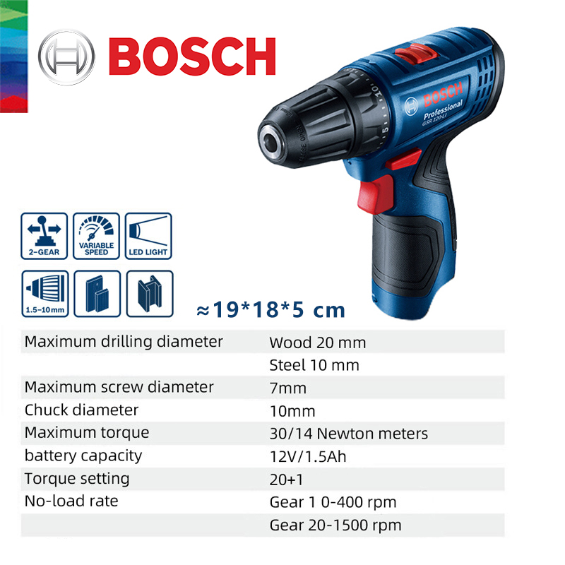 ボッシュ GSR 120-LI 12V リチウム電動ドリル  - Cordless Drill Driver のレビューと価格