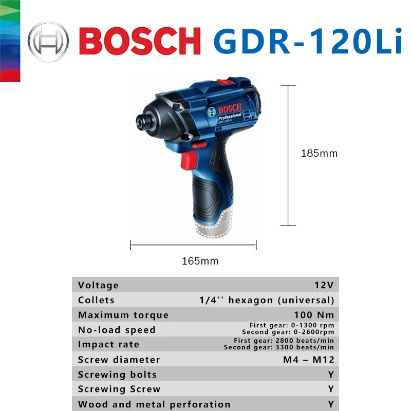 ボッシュ純正 GDR 120-LI 充電式コードレスインパク - Cordless Drill Driver のレビューと価格