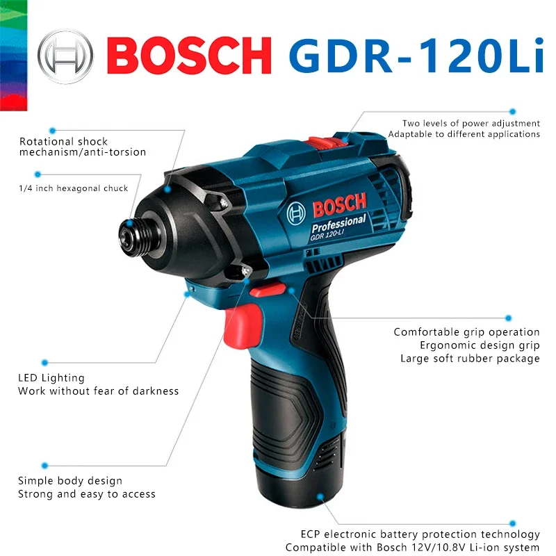 ボッシュ純正 GDR 120-LI 充電式コードレスインパク - Cordless Drill Driver のレビューと価格