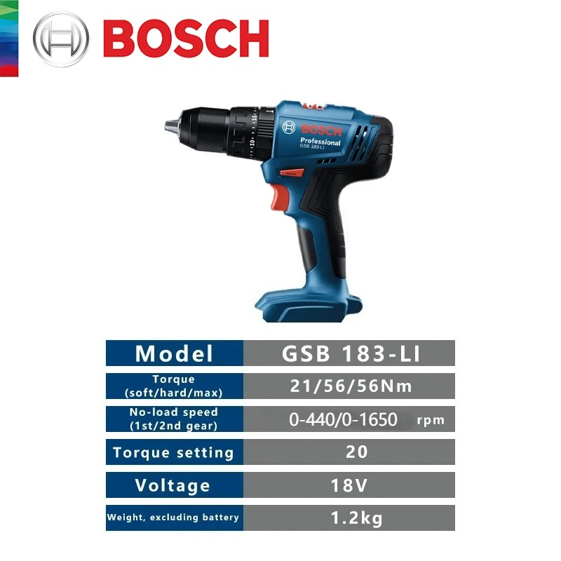 ボッシュ電動ドリル GSB183-LI ドライバー コードレ - Power Tools Wood のレビューと価格