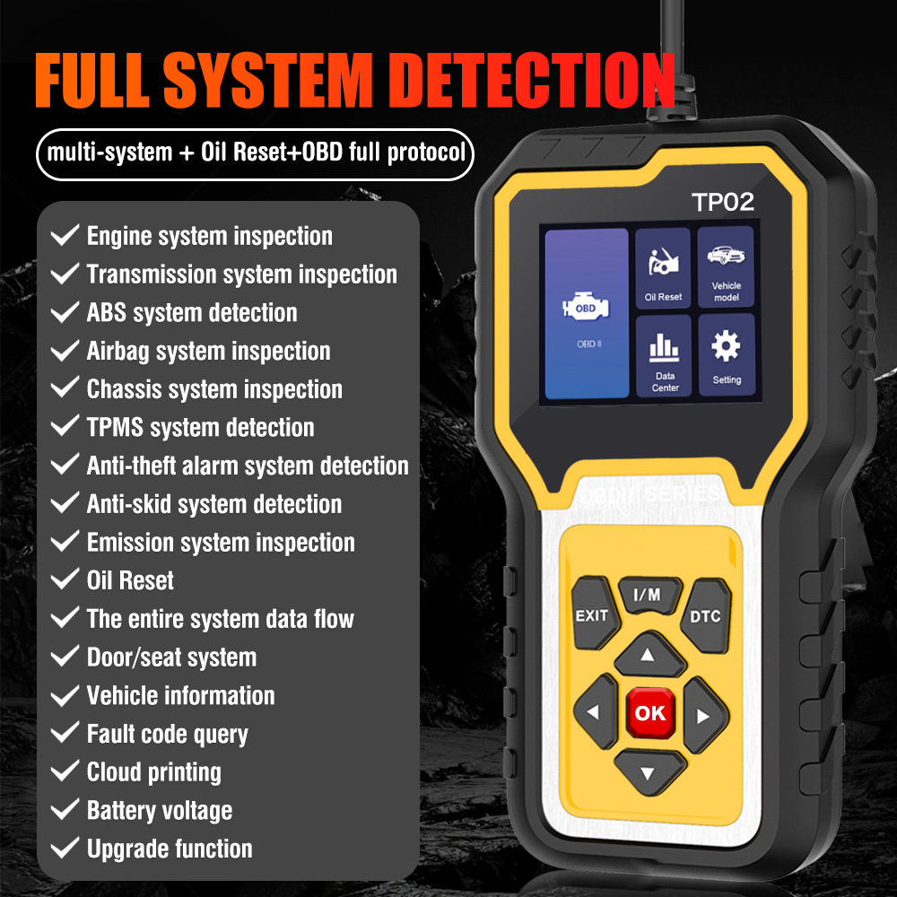 新品多機能OBDカースキャナーアナライザーTP02英語コード - Power Tools English のレビューと価格