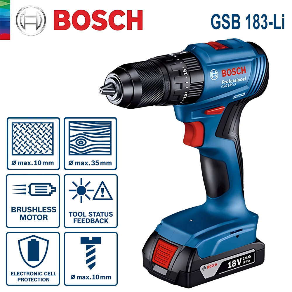 ボッシュ GSB 183-LI 電動ドリルドライバー コード - Power Tools Wood のレビューと価格